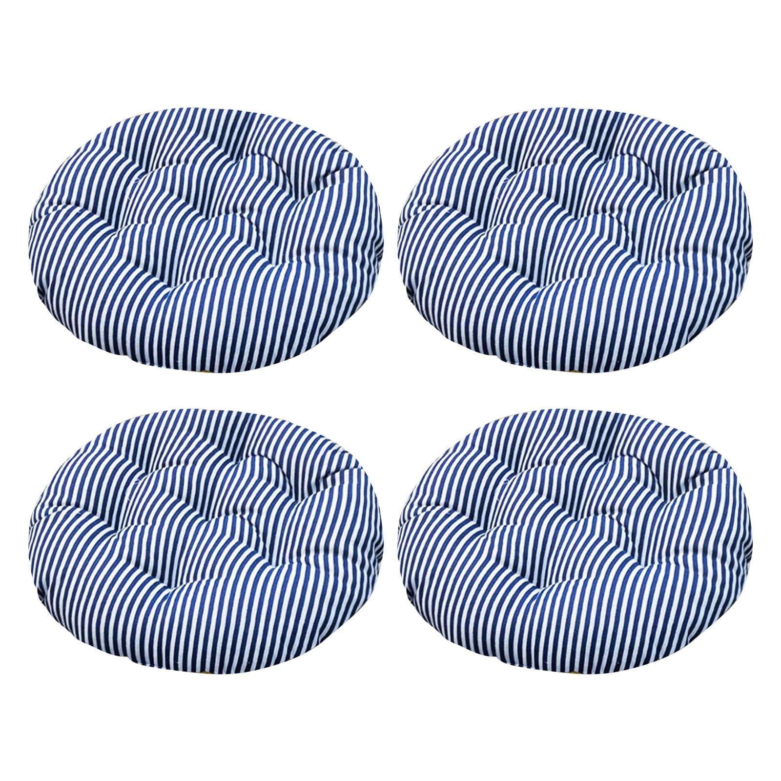 Aliuciku Set of 4 Seat Pads, Thick Round Tatami Chair Cushions for Dining Kitchen Office(B-11,45x45cm)