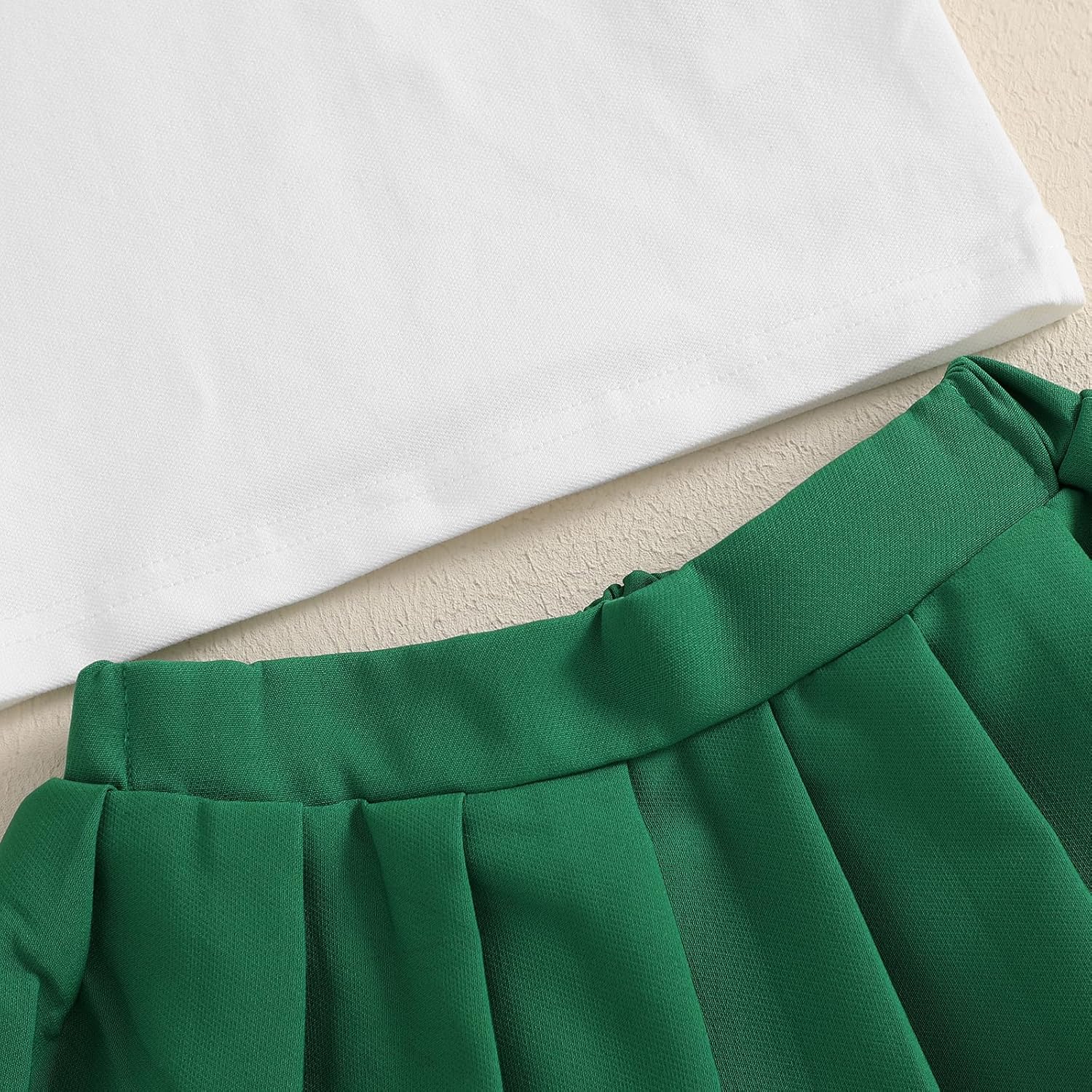 ZAXARRA Toddler Girl Sports Outfit Short Sleeve Lapel Tops Tennis Bow Pattern Mini A Line Skirt Casual Cute 2 Pcs Set - Image 7