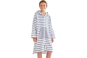 SAMMIMIS Hooded Boys Cotton Terry Robe for Swimming, Pool, Daywear