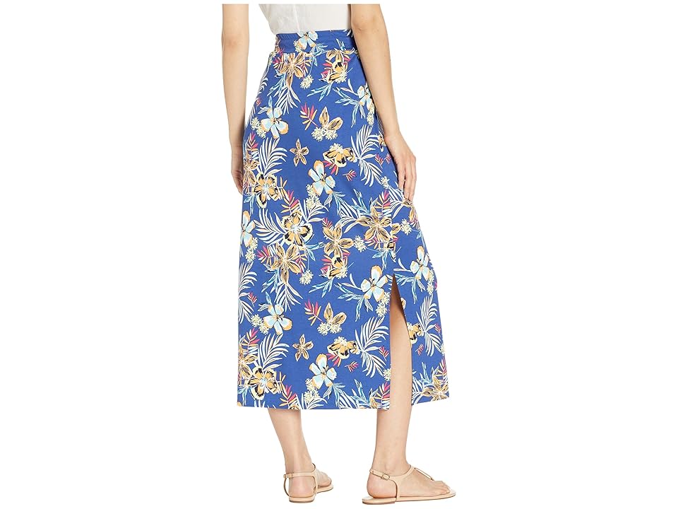 

Tribal Printed Jersey Long Skirt with Drawstring (Aqua Beach) Women's Skirt, Multi