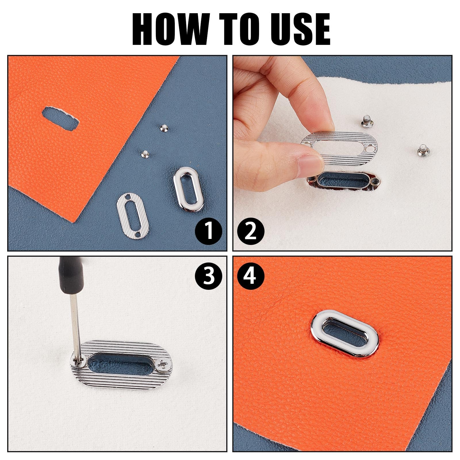 GORGECRAFT 12PCS Occhiello Ovale da Avvitare in Metallo Passacavi A Vite Grillo Anelli Terminali per Borse Manico Ad Anello Connettori Scatti in Lega per Cucito Fai da Te Artigianato Abbigliamento