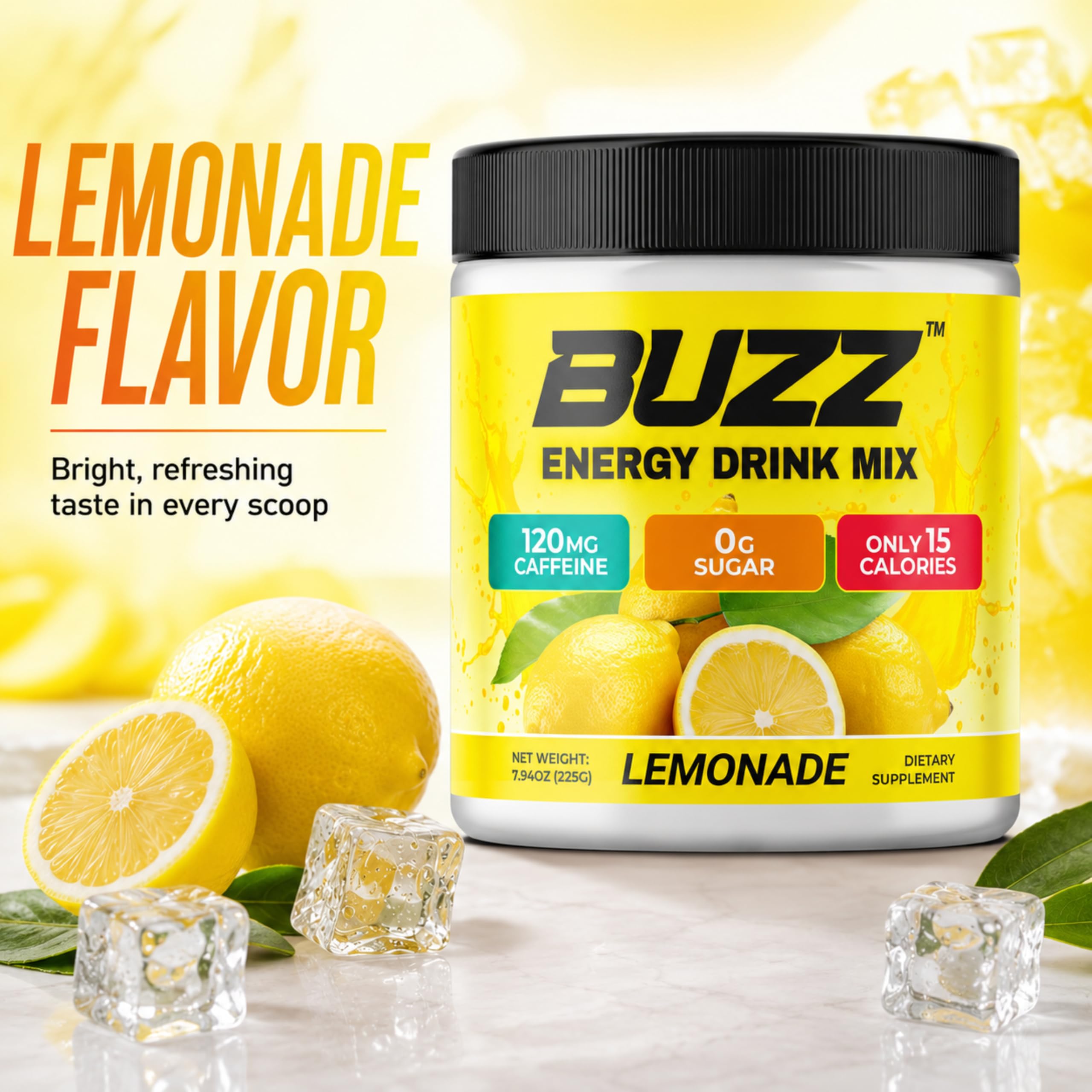 Sugar Free Energy Drink Powder - 18 Vitamins & Minerals, Lemonade Flavor — Amazon image 7