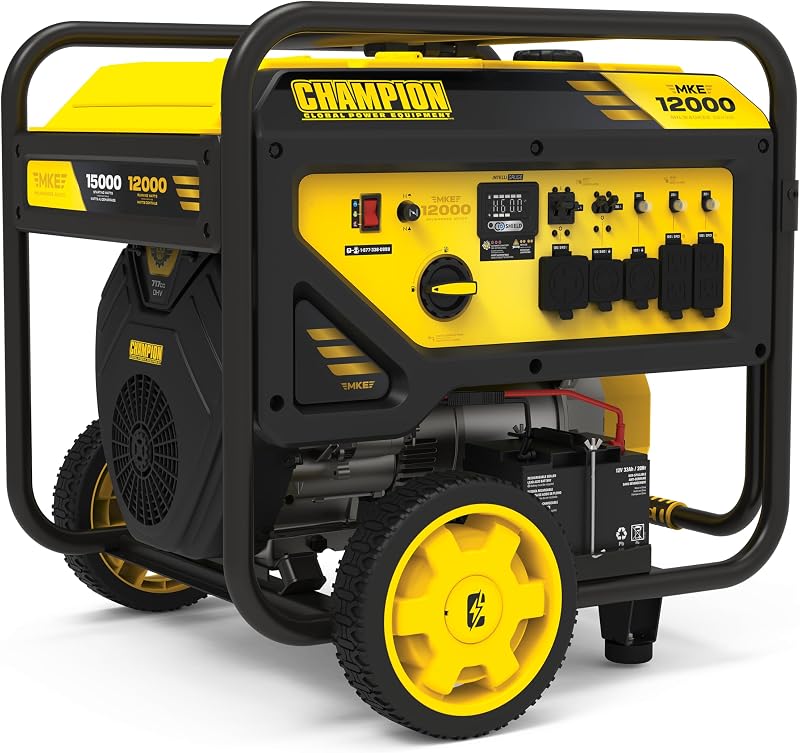 15,000-Watt MKE Series Portable Generator with Electric Start and Free 3-Year Warranty