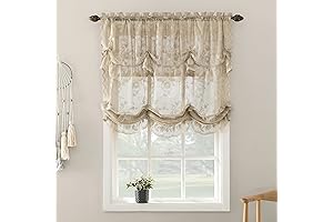 Transform Your Windows with Artistic Floral Lace - Alison Sheer Tie-Up Shade