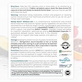 Pure Therapro Rx Methylated Multivitamin for Men and Women | Made in USA | Methyl Multi Without Iron Methyl B12 & Methylfolate | 240 Capsules, 4-Month Supply