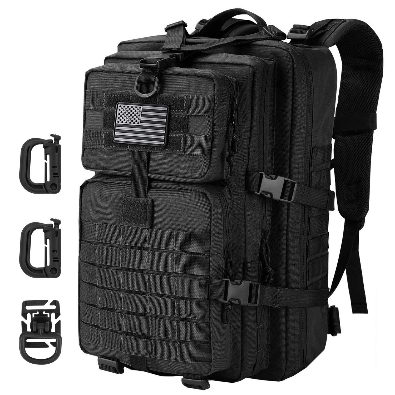 Hannibal Tactical MOLLE Assault Pack, Tactical Backpack Military Army Camping Rucksack, 3-Day Pack