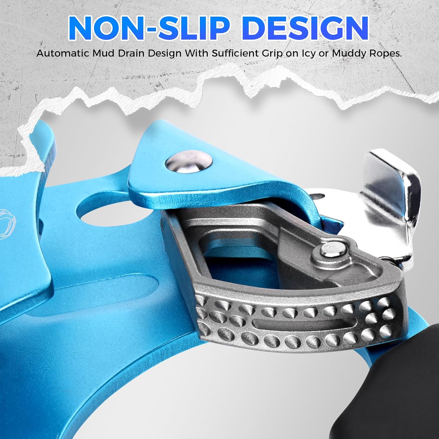 Hand Ascender for Outdoor Rock Climbing Ascender Strong Rappelling Gear for 8-13mm Rope Climbing Equipment for Tree Climbing Mountaineering Caving Adventures (Right Hand)