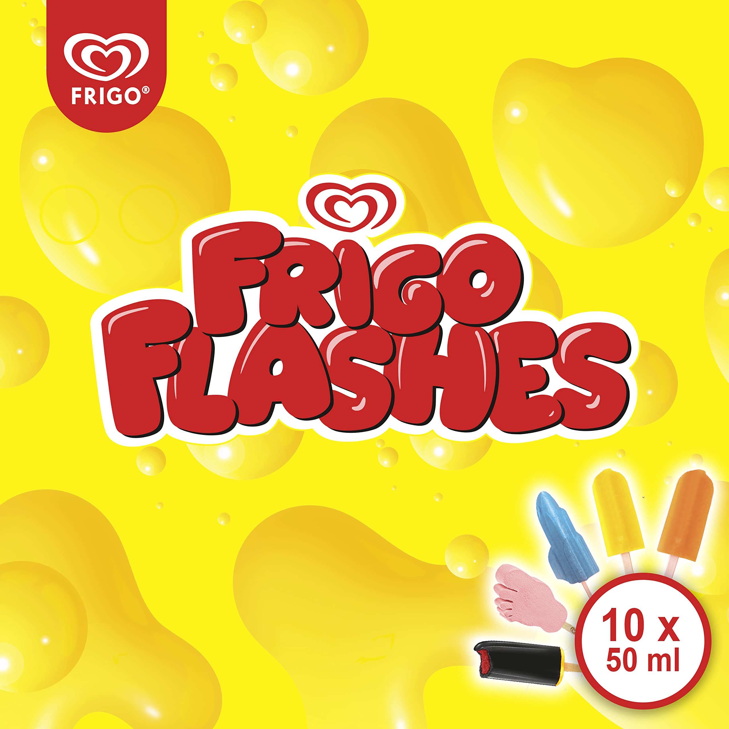 Frigo Flashes Mix 2x Pop-eye Naranja, 2x Frigo Pie, 2x Drácula, 2x Frigurón y 2x Pop-eye Limón