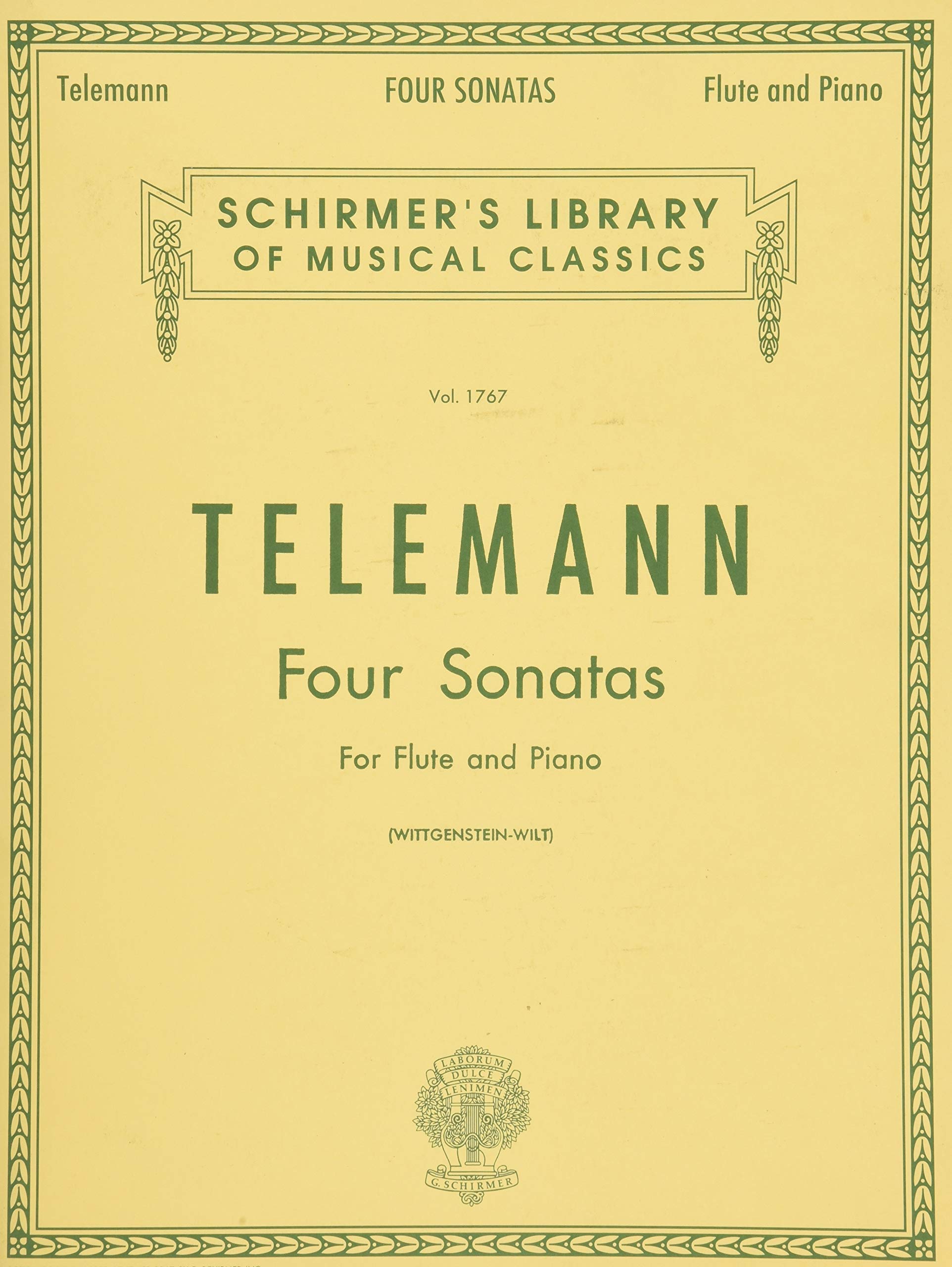 G.P. Telemann Four Sonatas For Flute And Piano Flt (Schirmer Library of Classics)