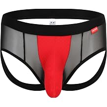Men's Mesh Pouch Briefs Elephant Nose Breathable Backless Underwear