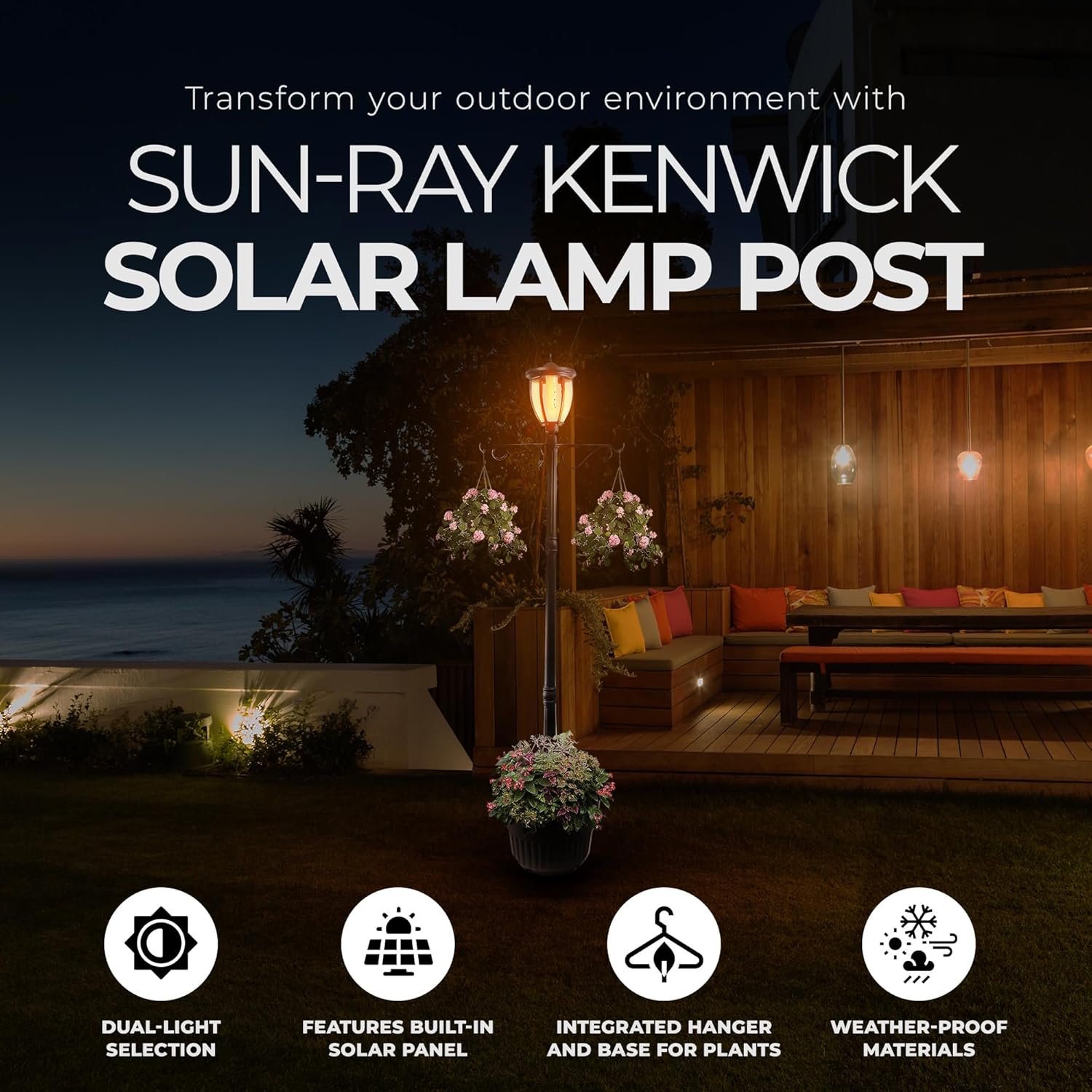 Kenw BRZ Sol Lamp Post