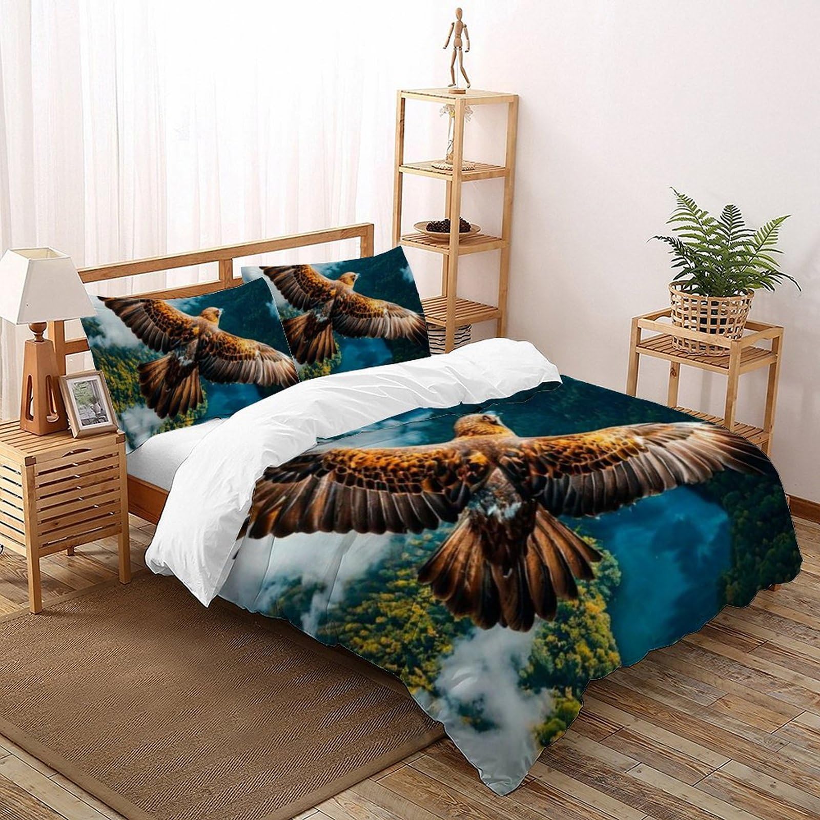 Housse de couette facile à border animaux 3D garçon 260x220cm