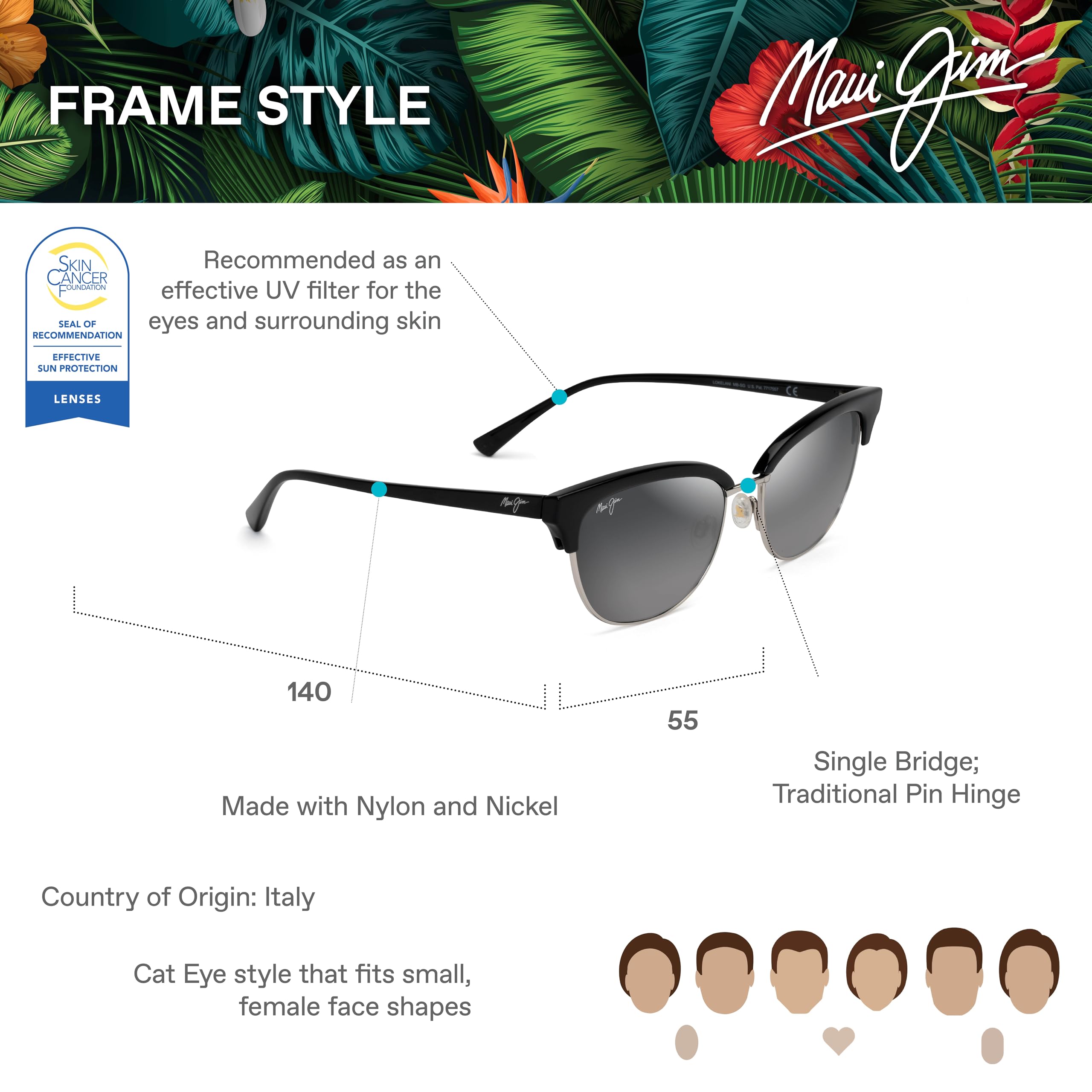 Maui Jim Lokelani Occhiali Unisex - Adulto