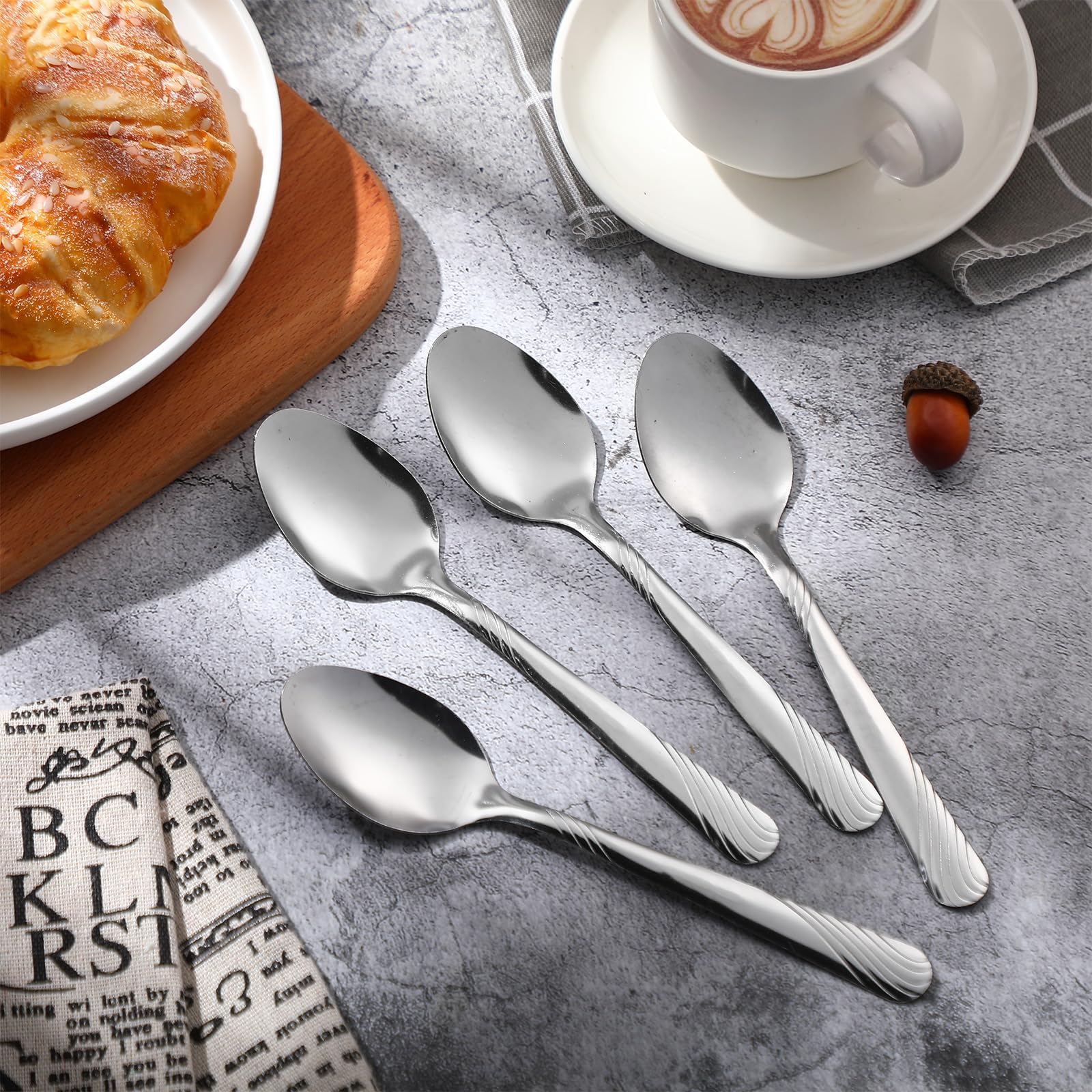 Amazon.com: Yiyiring 200 Pcs Dinner Spoons Set 6.7 Inches