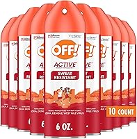 OFF! Active Sweat Resistant Insect Repellent Spray 15% DEET 6-Hour Protection Mosquitoes Ticks
