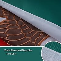 Vista 5 de Bandera mexicana de Bradford 12x18 pulgadas, banderas de barco mexicanas bordadas Bandera Mexicana México para exterior, pequeñas banderas MX