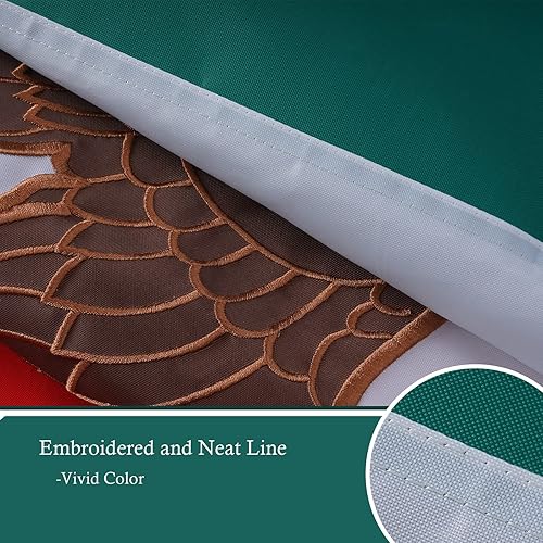 Miniatura 6 de Bradford Bandera mexicana de 6 x 10 pies para exteriores, bordada grande MX Mexico banderas resistentes de doble cara, bandera mexicana de color