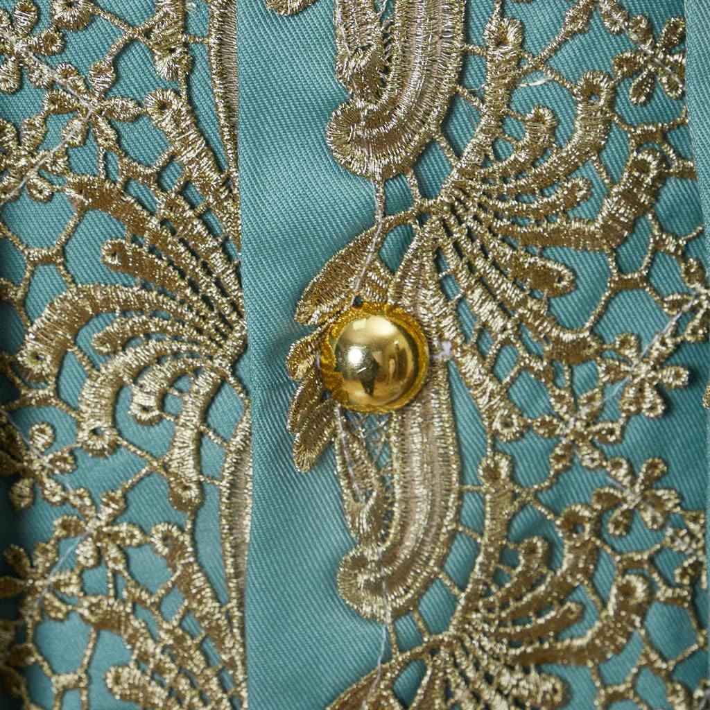 Men's 18th Century Rococo Costume 1700s Baroque Frock Coat Waistcoat Pants Set Halloween Prince Outfit