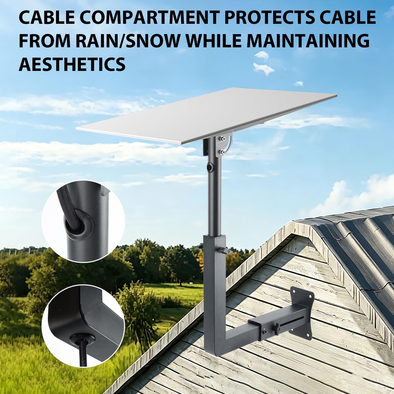 Soporte compatible con Starlink V3, soporte de pared largo compatible con Starlink V3, soporte de techo compatible con Star-link V3, vertical compatible con Starlink Gen 3, kit de montaje de pole