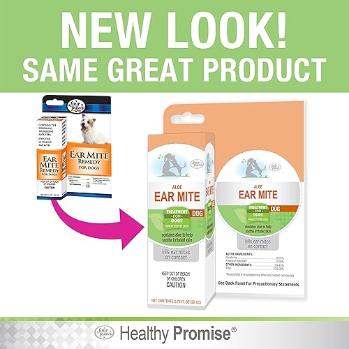 Miniatura 6 de Four Paws Healthy Promise Grooming - Solución calmante de aloe para los ácaros del oído para perros, reduce el olor y alivia la picazón, 0.75 onzas