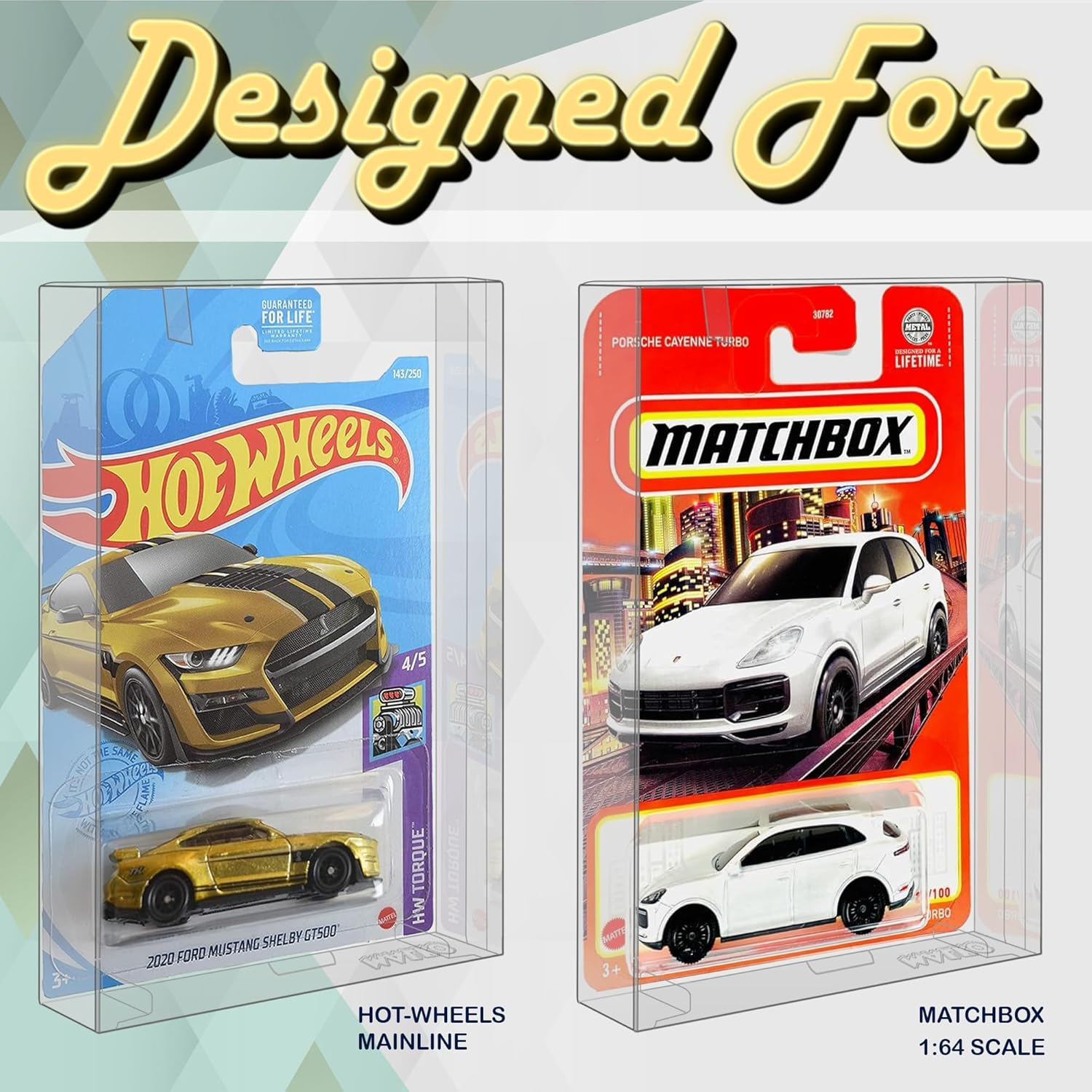 MALKO Hot Wheels & Matchbox Protector Display Case for Carded 1:64 Mainline Diecast Cars - 10 Pack | Assembly Required
