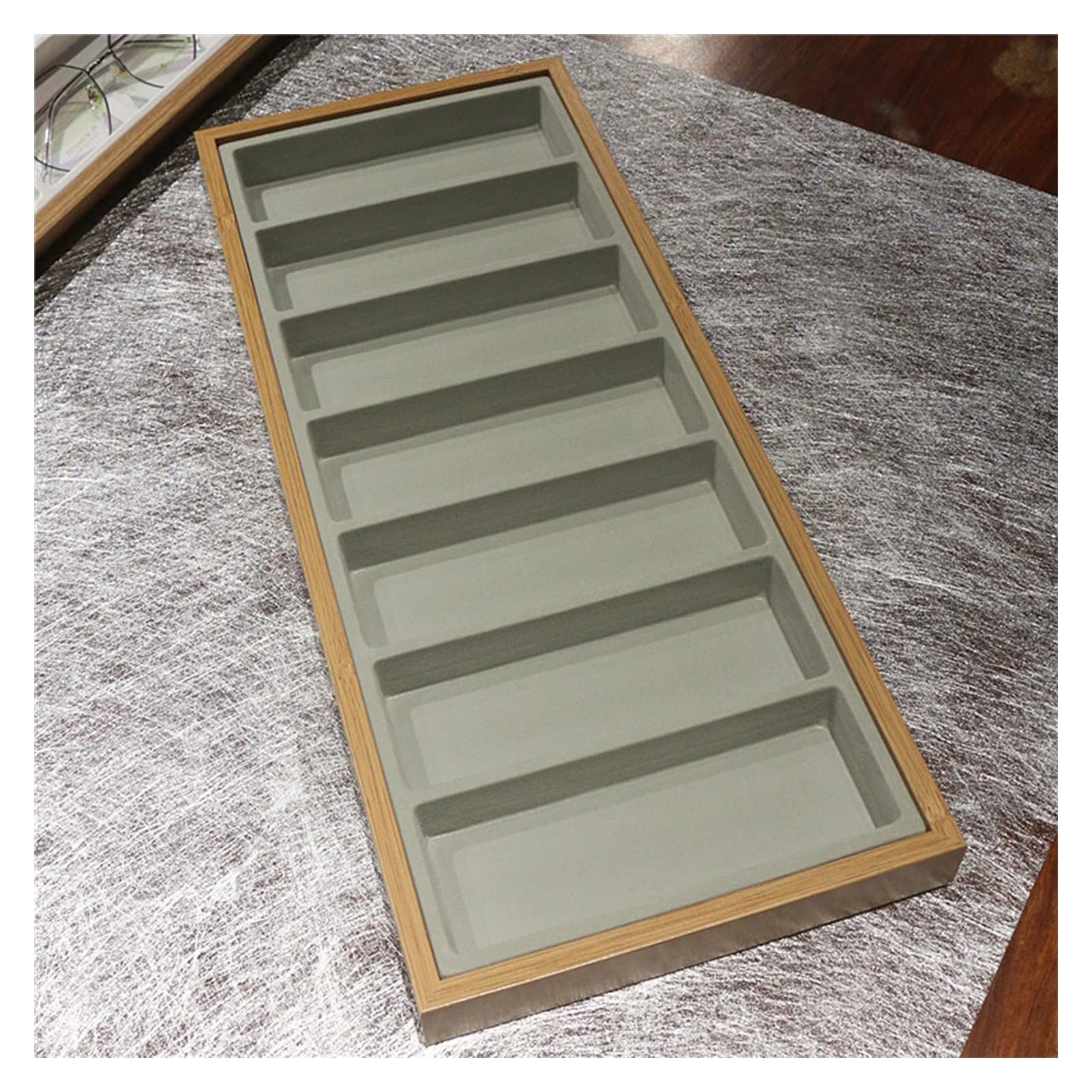 TOMYEUS Brillenständer 7Slot / 12slot / 18slot / 24SLOT Brille Display Box Sonnenbrille Anzeige Gläser Stand Dekoration Box Aufbewahrungsbox Display Stand Brillenhalter (Color : 1)
