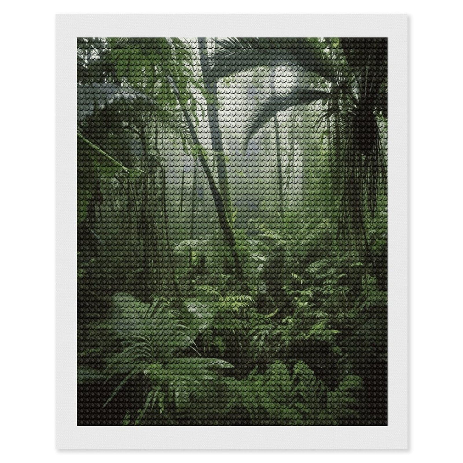 LDGSUPH Tropical Rainforest Diamond Painting Kits for Adults Paint with Diamond Pictures Art DIY Full Drill Diamond Dots Painting Personalized Diamond Photo for Home Wall Decor Gift 16"x20"