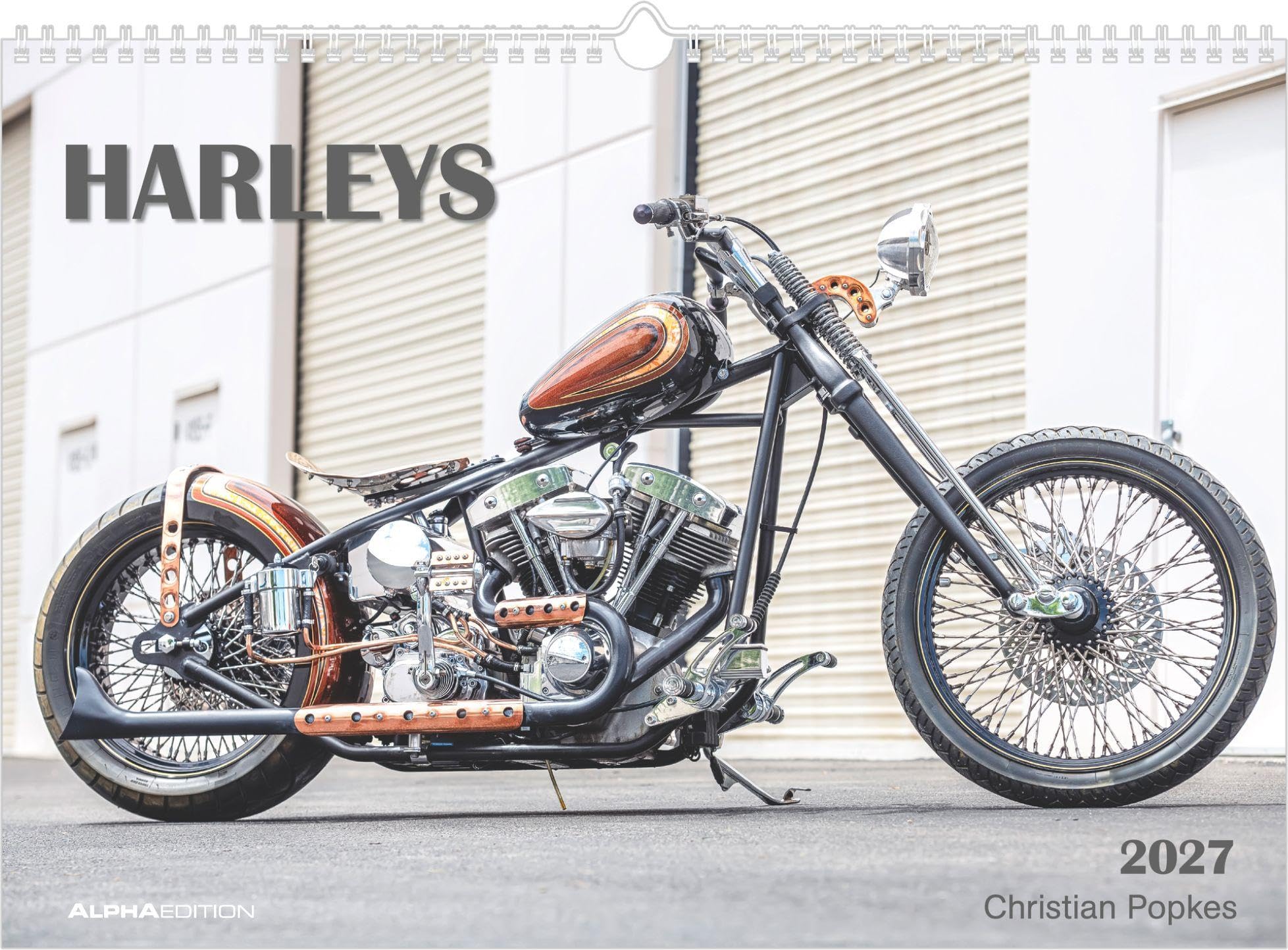 Harleys 2027: Wandkalender 42x29,7 cm mit 12 Harley-Motiven, 4-sprachigem Kalendarium und Spiralbindung