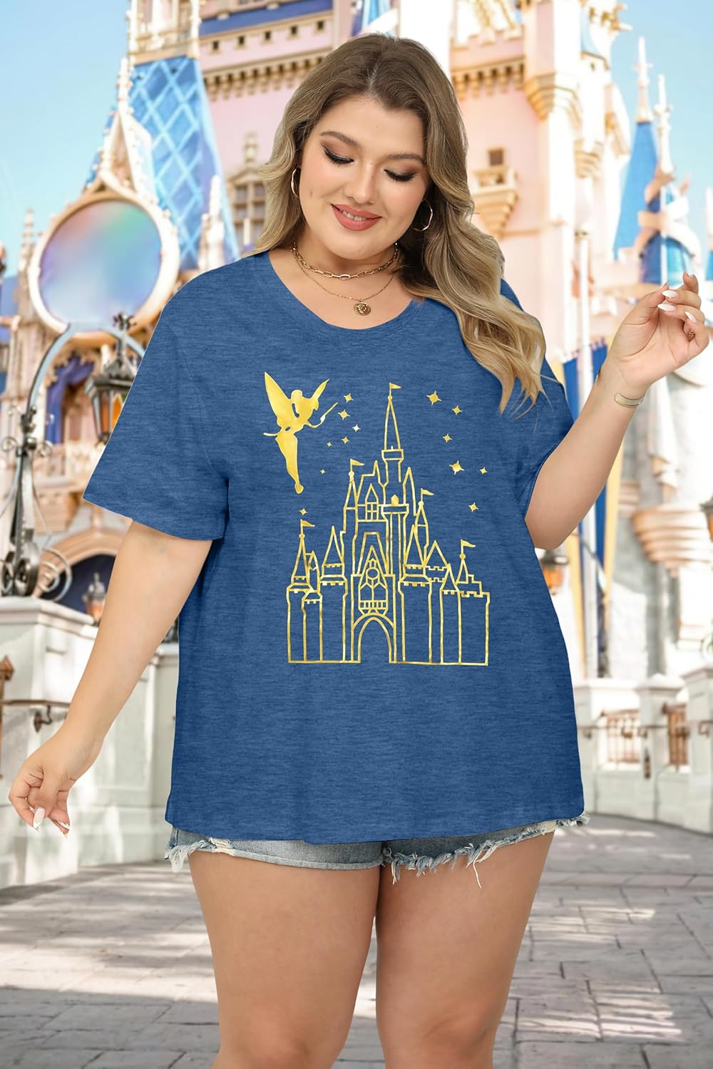 Plus Size Magical Shirt for Women Magic Kingdom Tshirt Castle Graphic Tee Family Vacation Short Sleeve Tie Dye Tops - Image 4