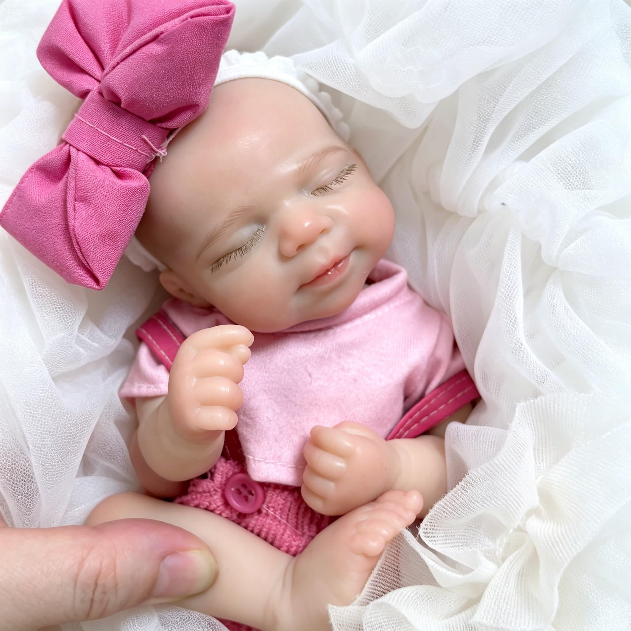 Gileutay 21cm Muñecas De Bebé Silicona Blanda Cuerpo Completo Niña Bebé Recién Nacido De Silicona De La Vida Real