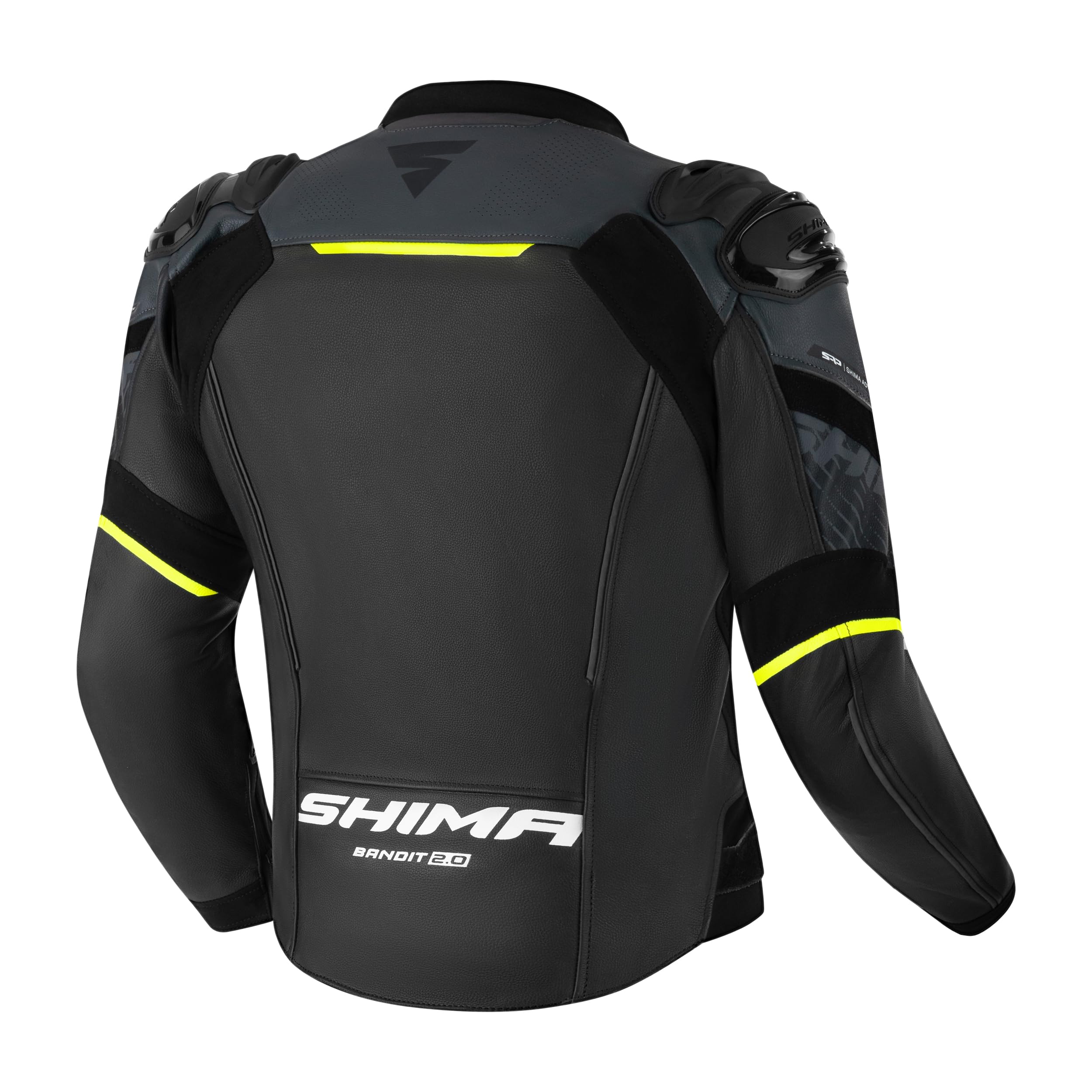 SHIMA Bandit 2.0 Motorrad Jacke Hose Herren mit Protektoren AirForce Rückenprotektor Leder Motorradkombi Sommer | Wetterfester Fahrkomfort