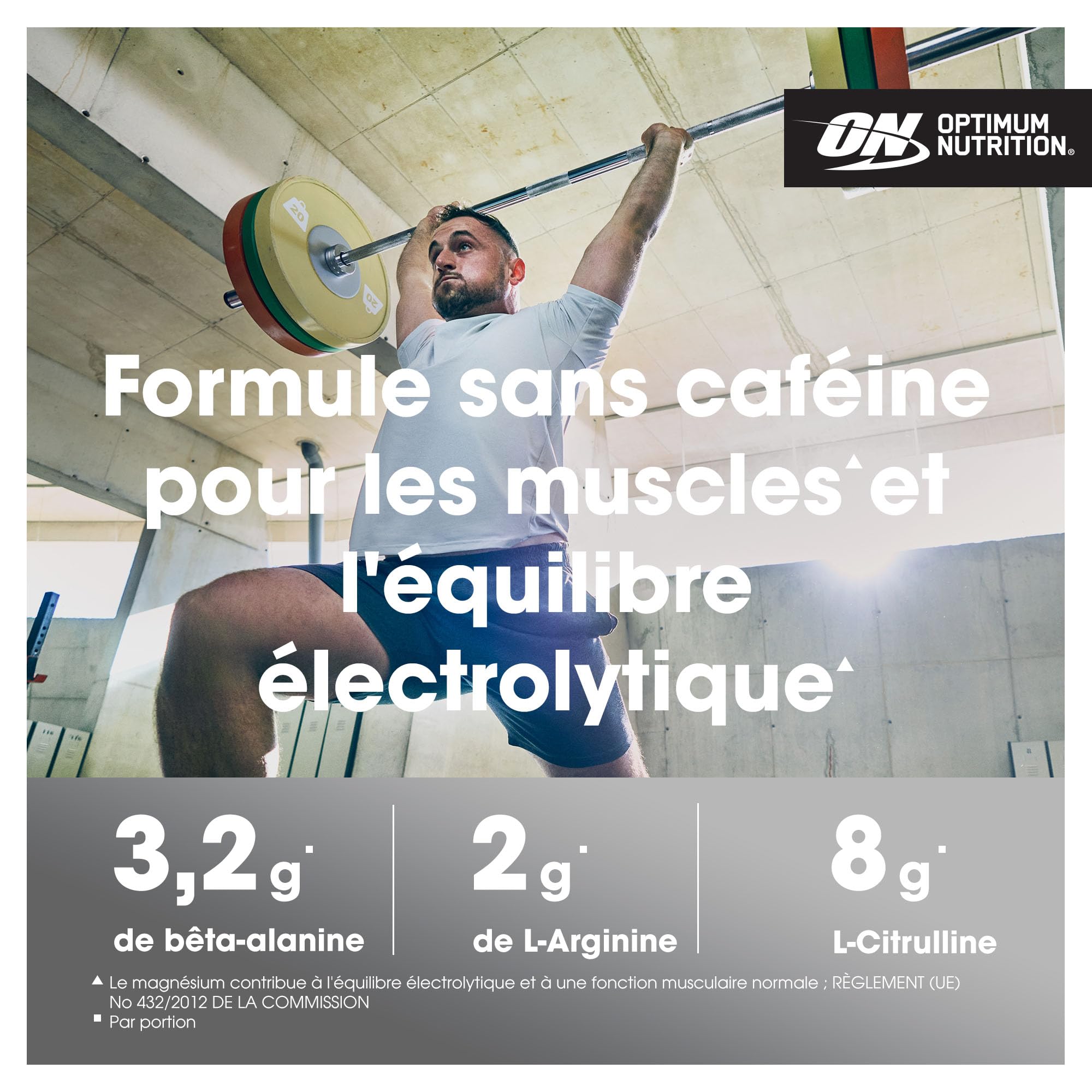 Optimum Nutrition ON Platinum PUMP, complément alimentaire pré-workout intense et sans caféine avec Fruitflow, Beta-Alanine, L-Arginine, L-Citrulline, saveur Citron - Citron vert, 20 portions, 380 g
