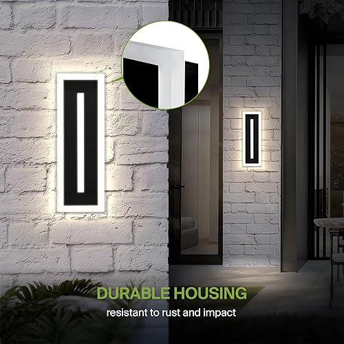 Miniatura 7 de ASD Lámpara LED de montaje en pared de 18 pulgadas de largo, aplique lineal para exteriores e interiores 3CCT, regulable, impermeable,