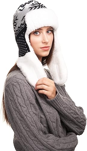 Miniatura 2 de Team Snowflake Gorro de invierno para mujer divertido sombrero Ushanka con orejeras