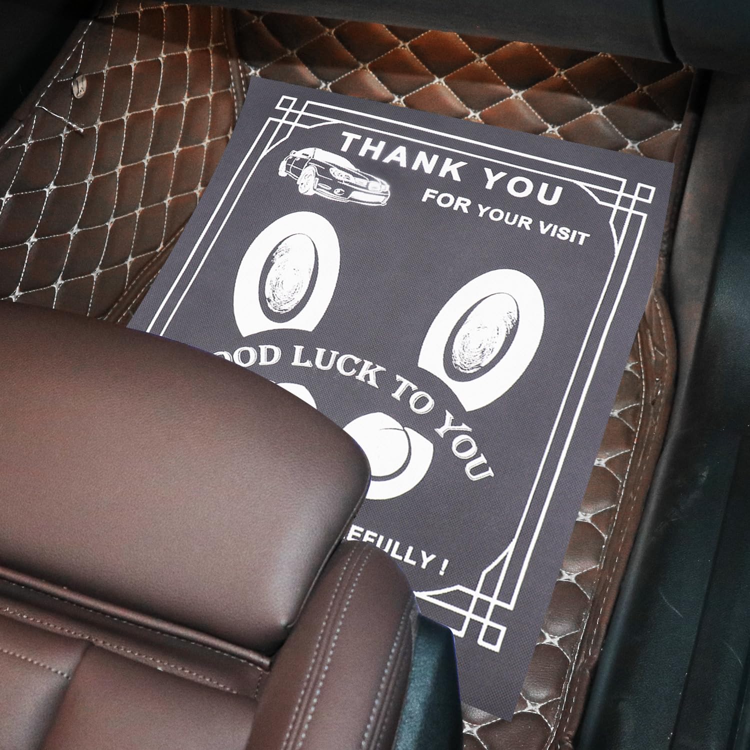 RUENXG 50PCS Grey Disposable Car Floor Mats 19 6x15 7 Inch Universal Fit Automotive Floor Protectors for SUV — view 5