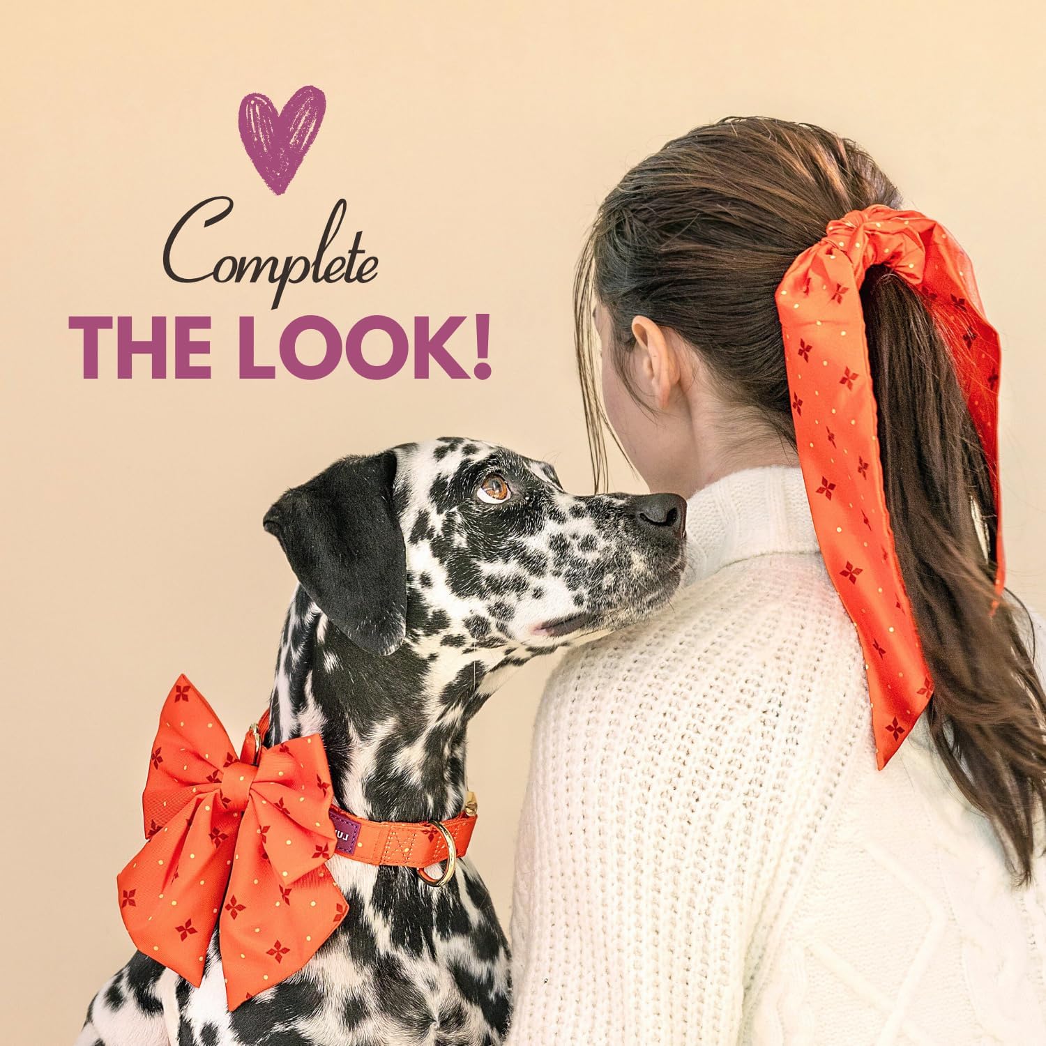 LunaMarie Luxury Dog Collars, Adorable Designs, Perfect for Everyday or Special Events (Ember, Small (Collar Only))
