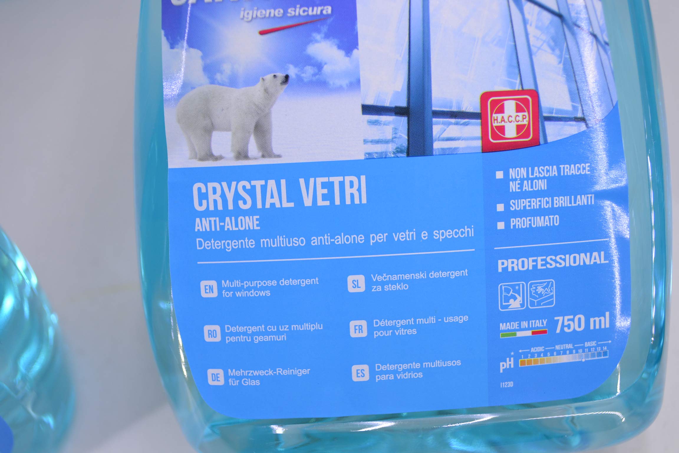 Sanitec detergente professionale vetri Crystal Vetri 750ml cartone 6pz Anti-Alone