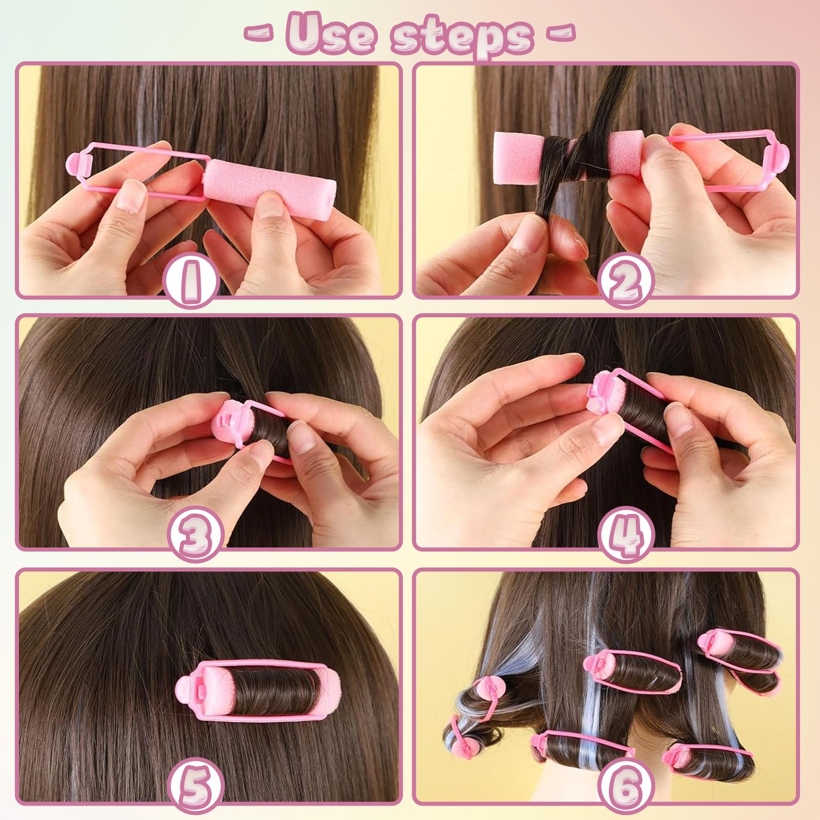 Sponge Rollers for Hair 52 Pcs Foam Hair Rollers Set - Image 4