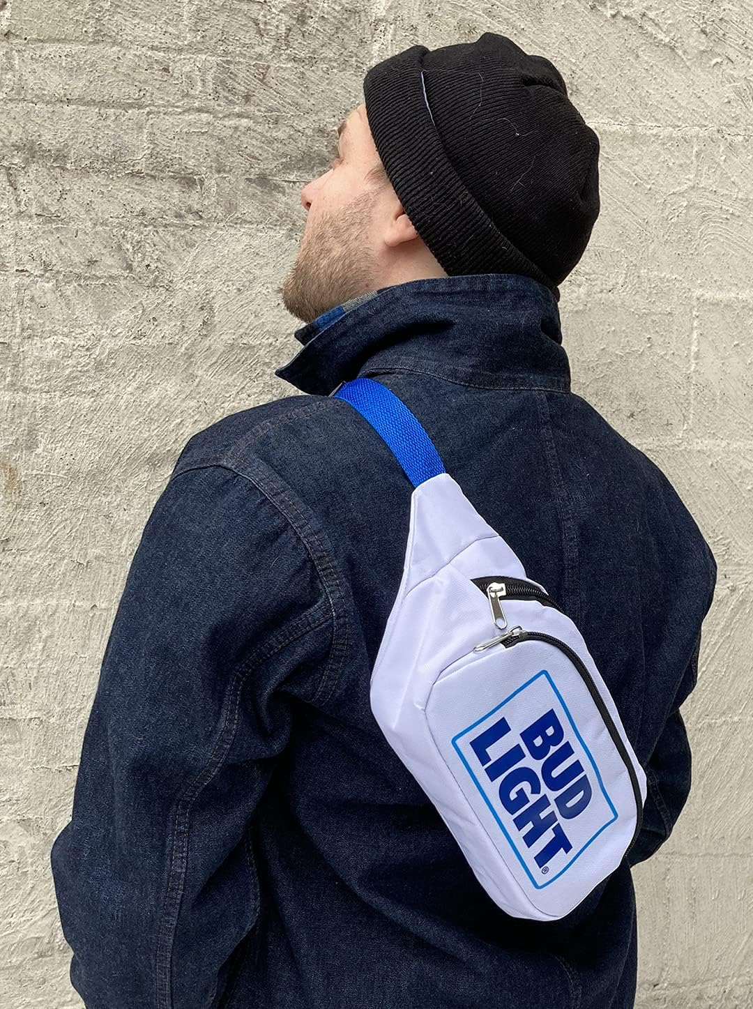 Bud Light Fanny Pack Cooler, Insulated Fanny Pack for Beer and Beverages, Portable Cooler for Outdoors, Camping and Parties