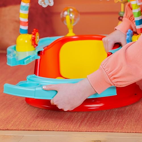 Miniatura 10 de Bright Starts SuperSeat Playful Paradise 3 en 1, asiento de actividades para bebé con juguetes, bandeja para aperitivos, asiento elevador, bandeja