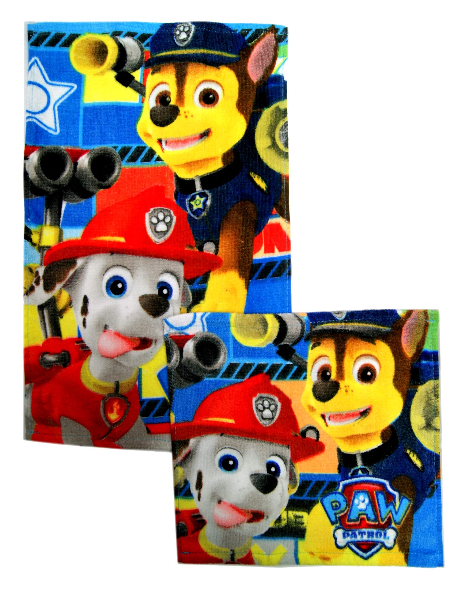 New Import Set de 2 Toallas de Baño con Diseño La Patrulla Canina, Algodón, 15x5x10 cm