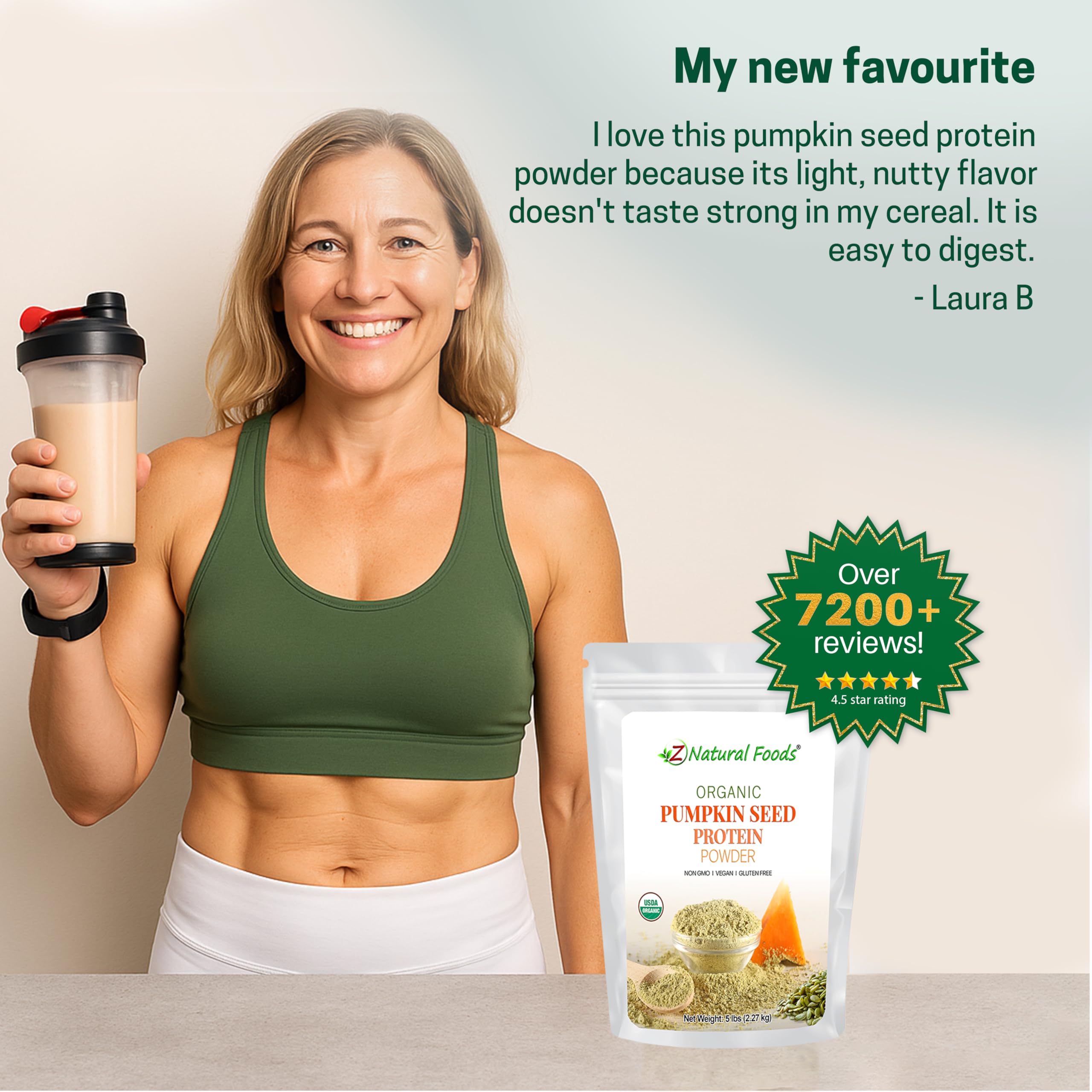 Z Natural Foods Organic Pumpkin Seed Protein Powder - Vegan, 5 lb — Amazon image 8