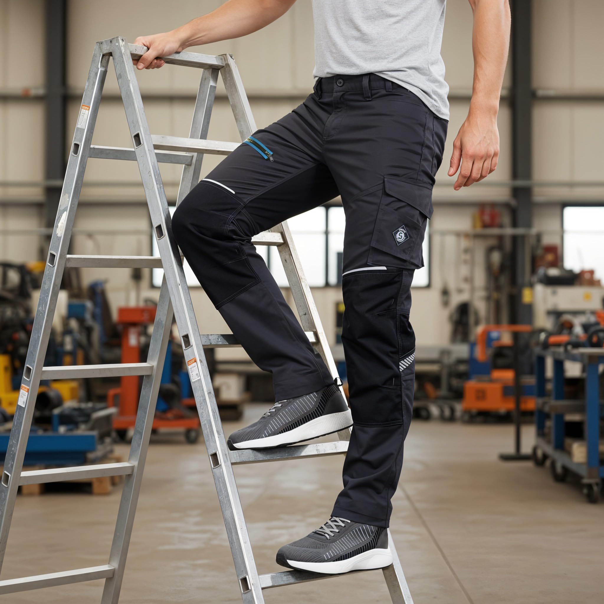 Stenso Revolt 4Stretch Pantaloni da Uomo - Pantaloni da Lavoro da Uomo - Pantaloni da Uomo Elastici con Tasche multifunzionali