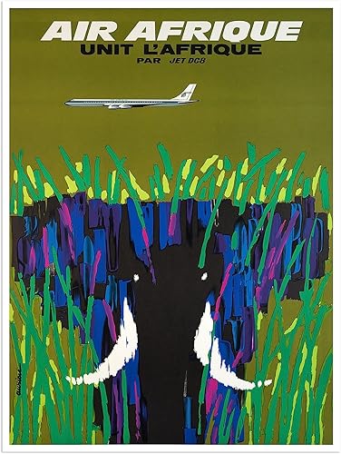 Africa Art African Print Travel Poster Vintage Decor Wall Art XR2656 (12x16)