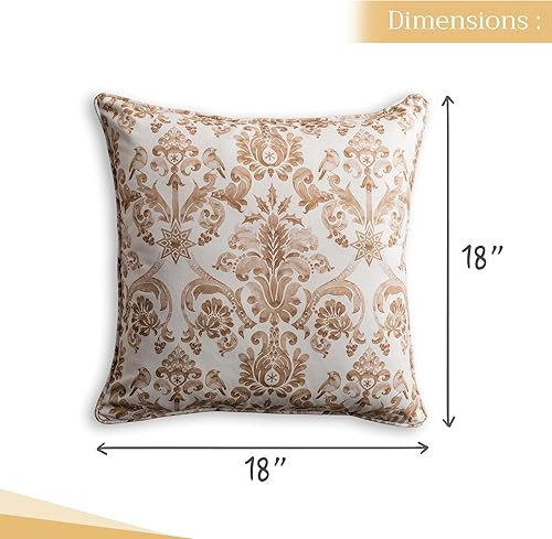 Miniatura 5 de Maison d' Hermine Allure - Funda de cojín decorativa 100 % de algodón para sofá, sillón, dormitorio, hogar, sala de estar (18 x 18 pulgadas)