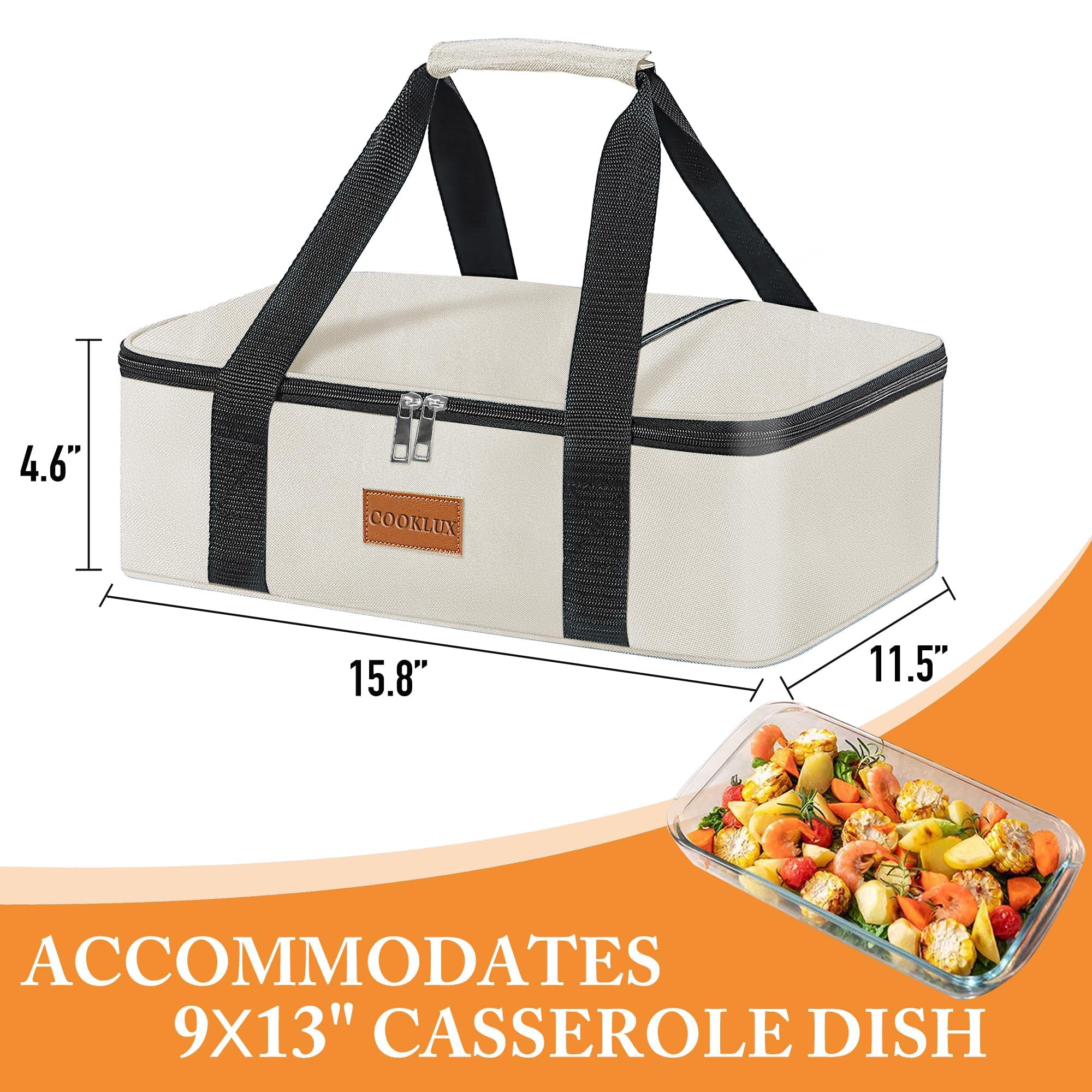 Cooklux Insulated Casserole Carrier Fits 9