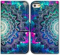 Vista 18 de Bcov - Funda para iPod Touch 7/iPod Touch 6, diseño de libélula colorida funda de piel con tapa y función atril para iPod Touch 7/6/5