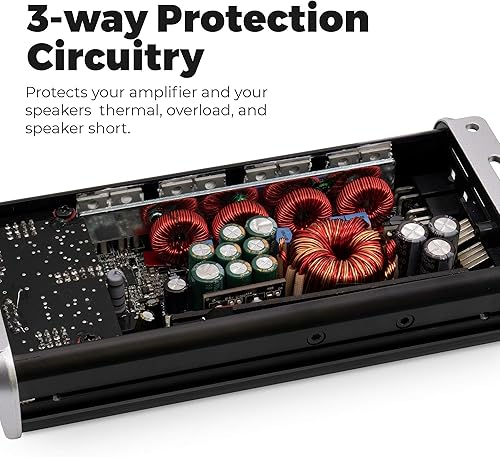 Miniatura 4 de NVX VAD17001 - Amplificador con control remoto de graves de 1700W RMS Clase D monobloque para automóviles, embarcaciones y deportes de motor