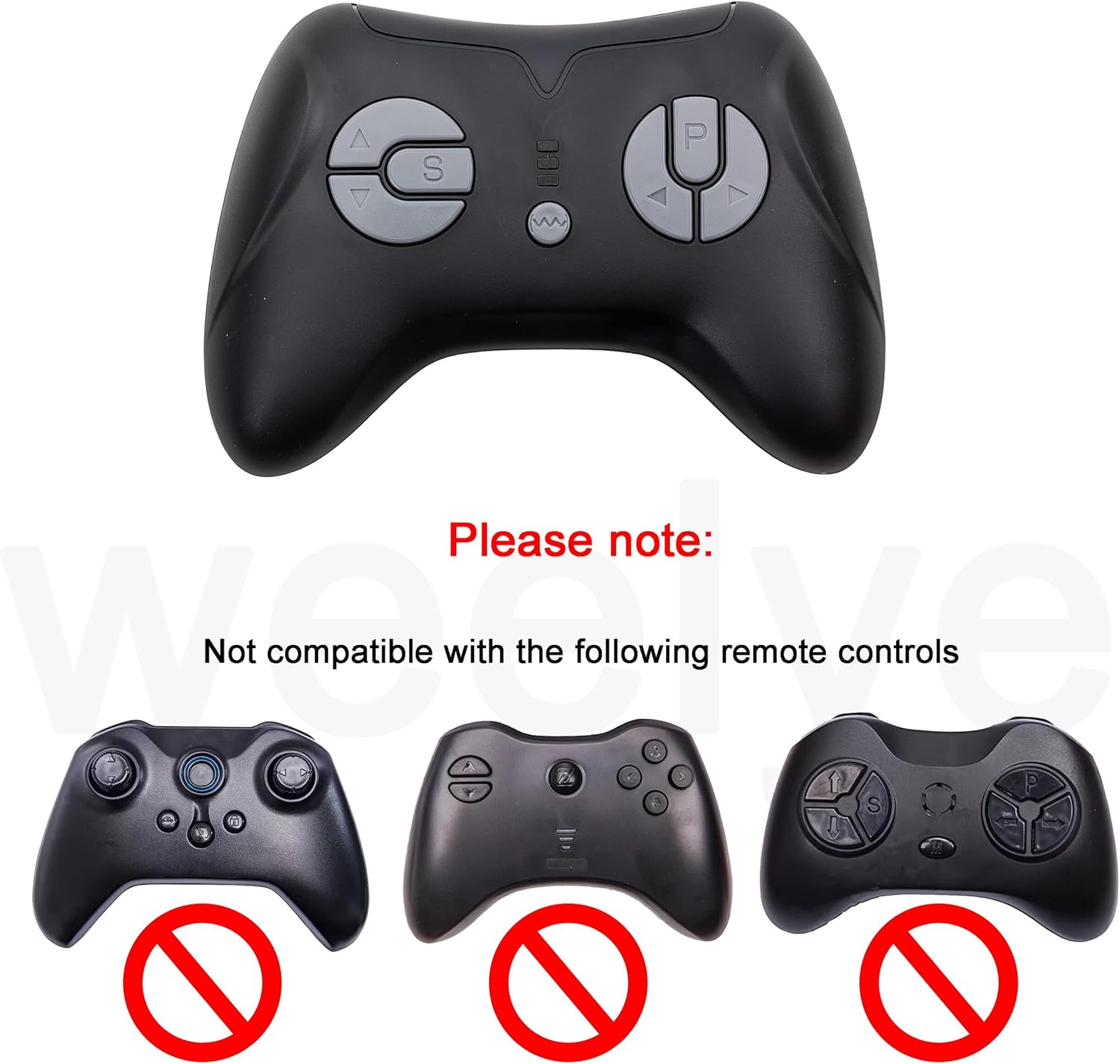 JR1839 Black Parental Remote Control Car, 2.4G Bluetooth Remote Control Accessories,Matching JR Receiver Electric Ride On Car Replacement Parts