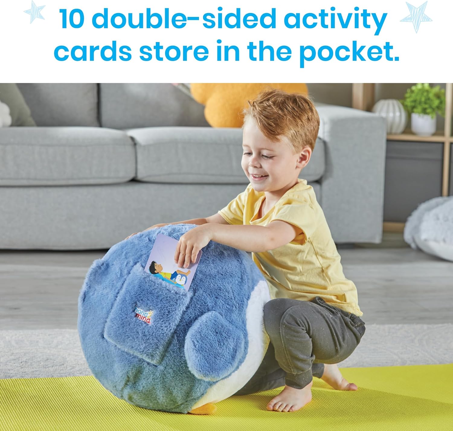hand2mind Penguin BubblePlush Yoga Ball Buddy, Yoga Ball for Kids, Calming Corner for Items, Kids Exercise Equipment, Occupational Therapy Toys, Sensory Toys, Active Play for Ages 3 and Up